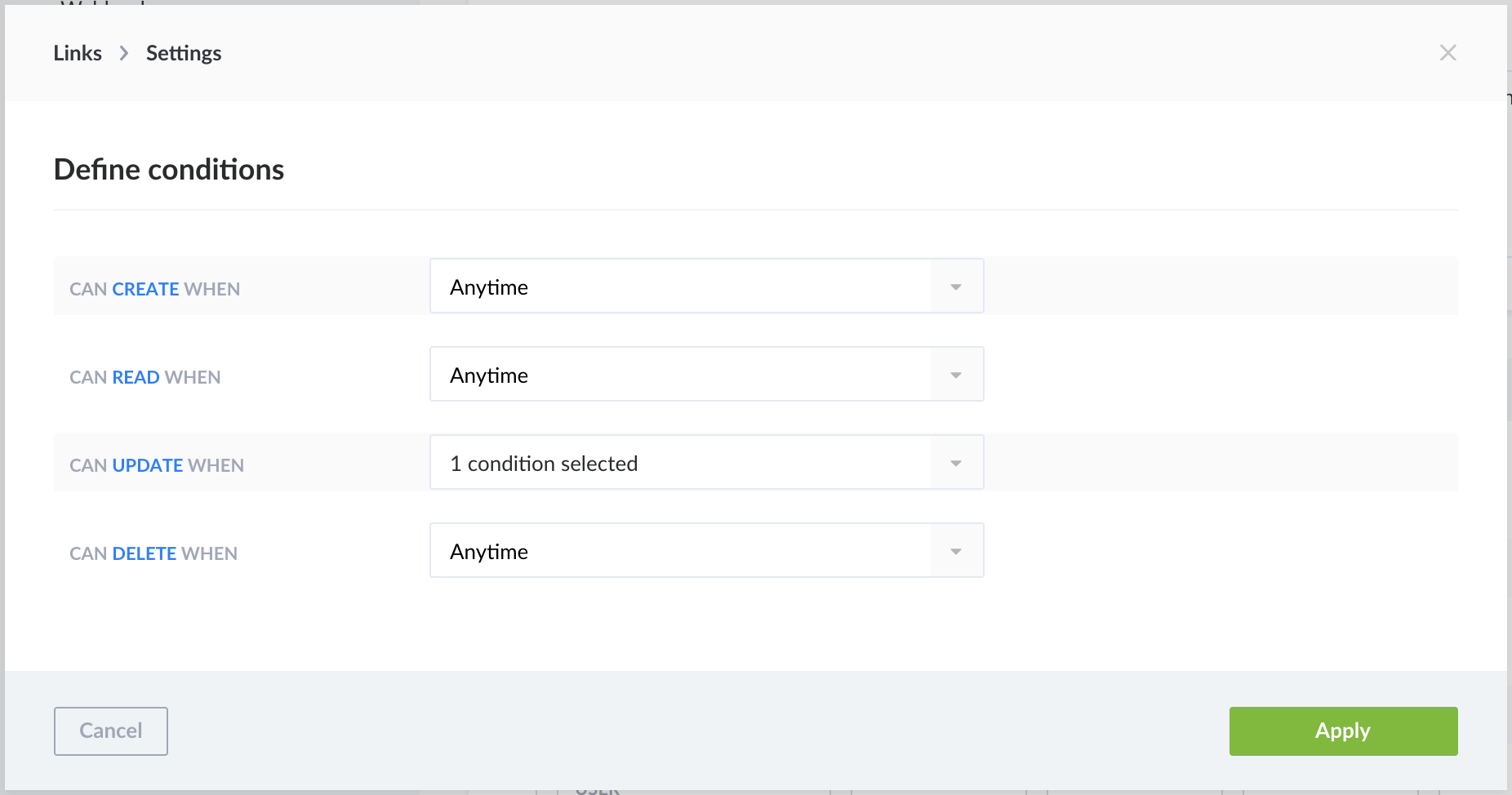 Custom conditions for administrator role permissions